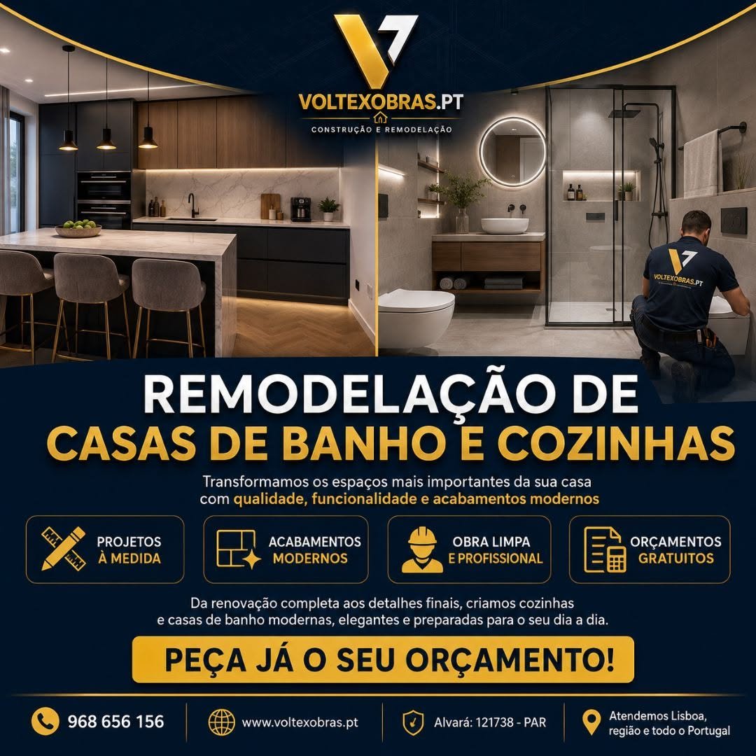 Remodelação cozinha ou casa de banho