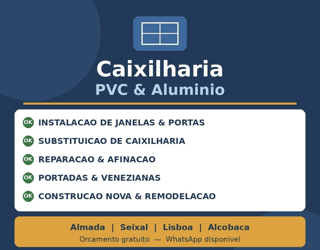 Reparação e instalações de caixilharia e pvc