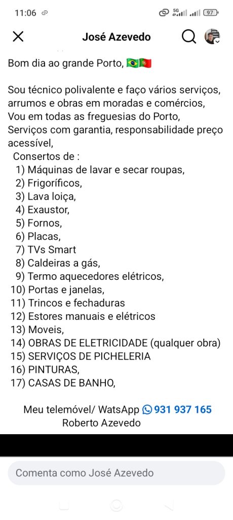 Remodelações e arrumos de eletrodomésticos