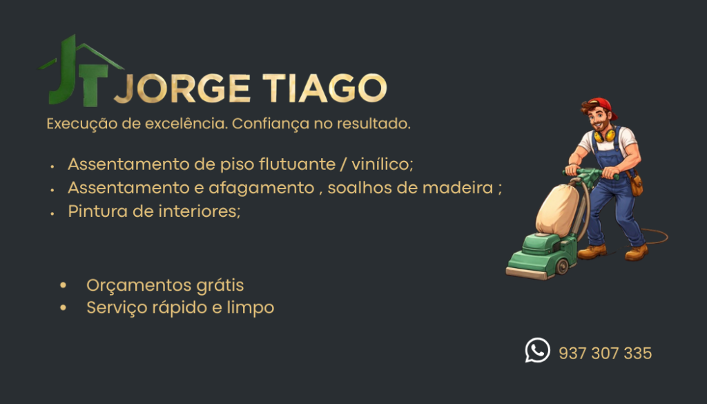 JORGE TIAGO. Qualidade e rigor.